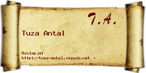 Tuza Antal névjegykártya